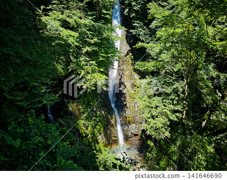 Summer at Shasui Falls and a Rainbow Summer at Shasui Falls and a Rainbow 141646690