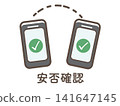 智慧型手機和安全檢查。向量圖。 141647145