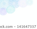 Japanese-style background with fireworks 141647337