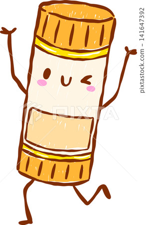 Back to School Supply Glue Stick Cartoon Character Hand Drawn Back to School Supply Glue Stick Cartoon Character Hand Drawn 141647392