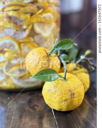 Making Yuzu Syrup Making Yuzu Syrup 141647972