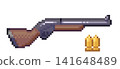 Pixel art of a hunting rifle 141648489