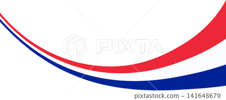 Patriotic banner with a curved French flag isolated on a transparent background. Perfect for elections, sports events, Bastille Day, Armistice Day, or other national holidays in France. PNG. Vector Patriotic banner with a curved French flag isolated on a transparent background. Perfect for elections, sports events, Bastille Day, Armistice Day, or other national holidays in France. PNG. Vector 141648679