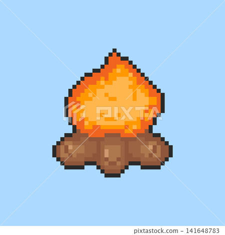 Pixel art Campfire game asset design Pixel art Campfire game asset design 141648783