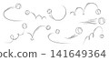 Hand drawn tennis sports ball vector set with dynamic motion, flying and bouncing line art illustrations for games, recreation and fitness. 141649364