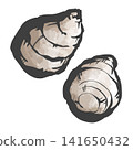 Hand-drawn brushstroke style illustration of taro 141650432