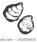 Hand-drawn brushstroke style illustration of taro 141650433