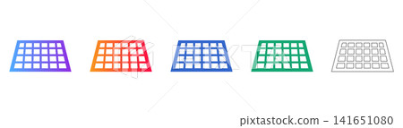Square Grid Texture Vector Icons Square Grid Texture Vector Icons 141651080