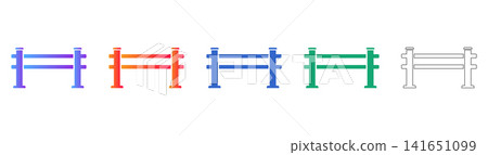 Construction Barrier Icon Set Construction Barrier Icon Set 141651099