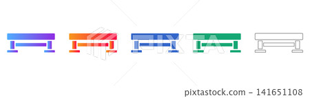 Industrial Workbench Platform Vector Icons Industrial Workbench Platform Vector Icons 141651108