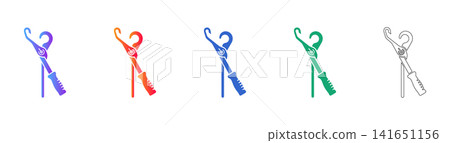 Specialized Industrial Gripper Icons Set Specialized Industrial Gripper Icons Set 141651156