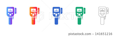 Professional Thermal Scanner Vector Icons Professional Thermal Scanner Vector Icons 141651216