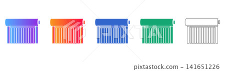 Roller Shutter Door Vector Icon Set Roller Shutter Door Vector Icon Set 141651226