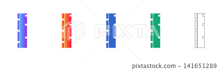 Technical Ruler Measurement Vector Icon Set Technical Ruler Measurement Vector Icon Set 141651289