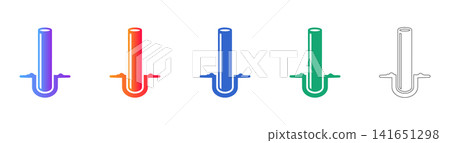 Cylindrical Shaft or Pile Foundation Vector Set 141651298