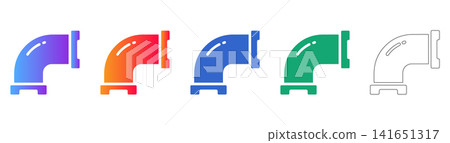 Elbow Pipe Fitting Vector Illustration Elbow Pipe Fitting Vector Illustration 141651317