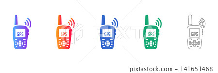 GPS Tracking Device Vector Icons GPS Tracking Device Vector Icons 141651468