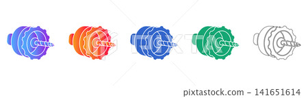 Industrial Auger Drill Bit Vector Set 141651614