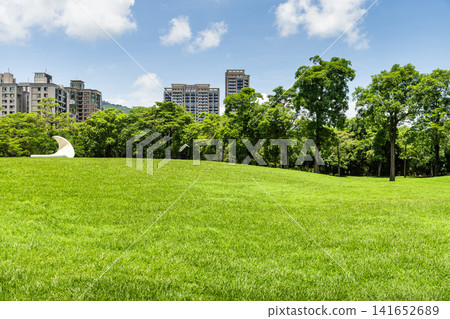Panoramic view of Sculpture Park at the Kaohsiung Museum of Fine Arts in Taiwan. It's located in the Neiweipi Cultural Park Area of Kaohsiung. Panoramic view of Sculpture Park at the Kaohsiung Museum of Fine Arts in Taiwan. It's located in the Neiweipi Cultural Park Area of Kaohsiung. 141652689