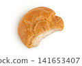 profiterole with cream isolated on a white background. Top view. Flat lay. 141653407