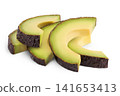 avocado piece isolated on white background close up 141653413