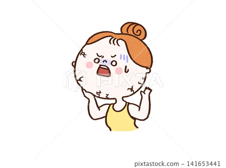 A woman with extremely dry, cracked, and flaky skin (skin problem) A woman with extremely dry, cracked, and flaky skin (skin problem) 141653441