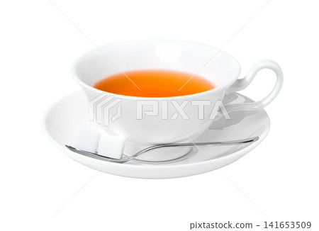 Tea with sugar cubes Tea with sugar cubes 141653509