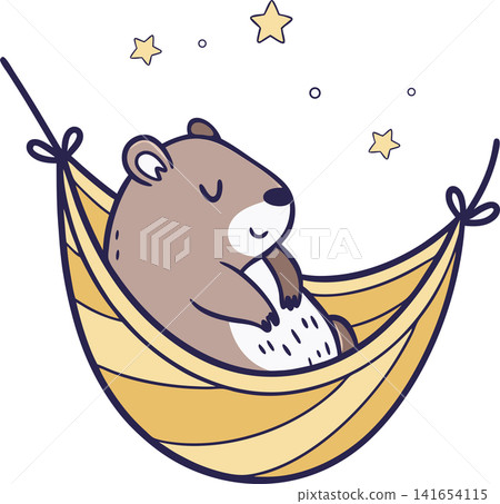 a capybara sleeping in a hammock a capybara sleeping in a hammock 141654115