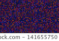 Abstract background with a repeating pattern of small colorful diamonds in purple and orange. 141655750