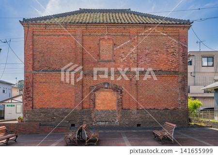 A view of the Kikugawa Red Brick Warehouse in Kikugawa City, Shizuoka Prefecture. A view of the Kikugawa Red Brick Warehouse in Kikugawa City, Shizuoka Prefecture. 141655999