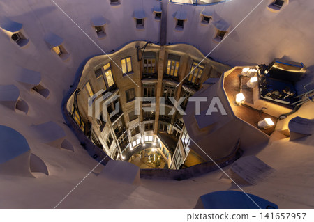 Gaudi s Masterpiece: A Surreal View into the Atrium of La Pedrera Gaudi s Masterpiece: A Surreal View into the Atrium of La Pedrera 141657957