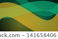 Abstract background with smooth flowing green and yellow waves. 141658406