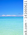 The tropical scenery of Ishigaki Island, with its endless blue sky and crystal-clear emerald green sea. 141660621