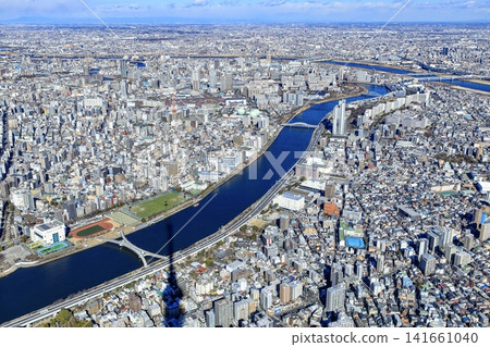 View from Tokyo Skytree in Tokyo (towards Kita-Senju) View from Tokyo Skytree in Tokyo (towards Kita-Senju) 141661040