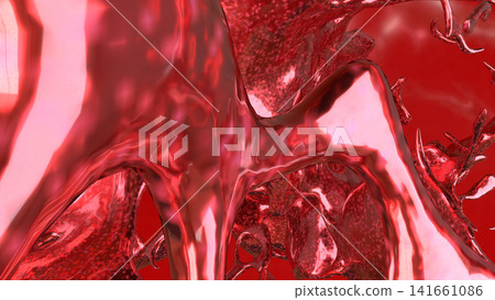 Glossy Red Organic Cellular Network Abstract Background 3d render. Glossy Red Organic Cellular Network Abstract Background 3d render. 141661086