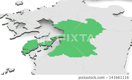 3D map of Kumamoto Prefecture, Japan map, Kyushu region, illustration, graphic material 3D map of Kumamoto Prefecture, Japan map, Kyushu region, illustration, graphic material 141661116
