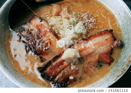 Miso-flavored char siu ramen Miso-flavored char siu ramen 141661118