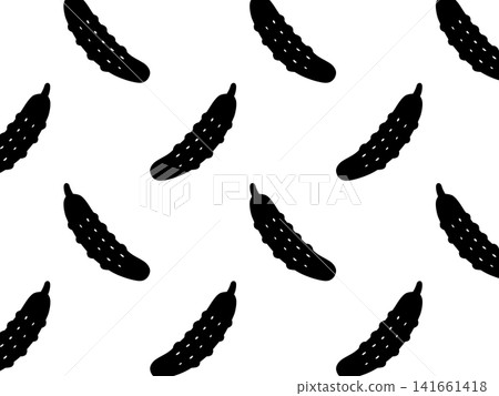 A background illustration of many cucumbers lined up, black wallpaper. A background illustration of many cucumbers lined up, black wallpaper. 141661418