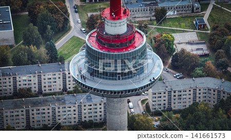 Aerial View of Vilnius Television Tower and Urban Landscape Aerial View of Vilnius Television Tower and Urban Landscape 141661573