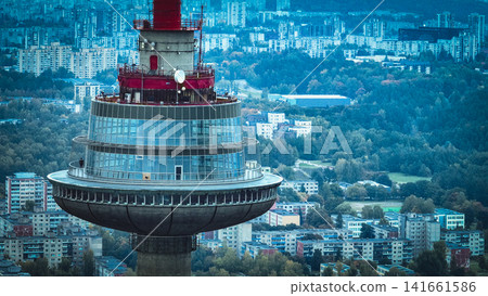 Aerial View of Vilnius Television Tower and Surrounding Cityscape Aerial View of Vilnius Television Tower and Surrounding Cityscape 141661586