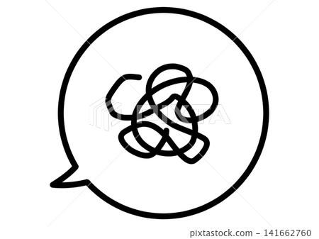 簡單的模糊標記和對話氣泡插圖 1 簡單的模糊標記和對話氣泡插圖 1 141662760
