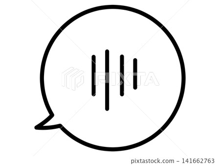 A simple gloomy mark and speech bubble illustration. A simple gloomy mark and speech bubble illustration. 141662763