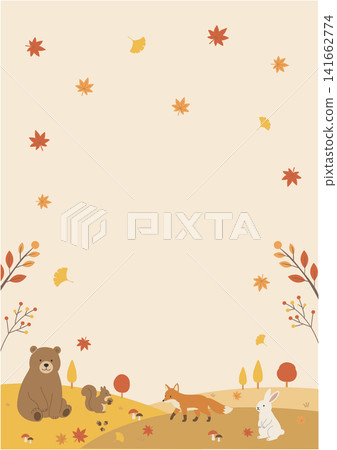 Autumn Themes: Autumn Banner Illustration - Simple Flat Design - Forest Animals, Autumn Landscape, and Autumn Fruits Autumn Themes: Autumn Banner Illustration - Simple Flat Design - Forest Animals, Autumn Landscape, and Autumn Fruits 141662774