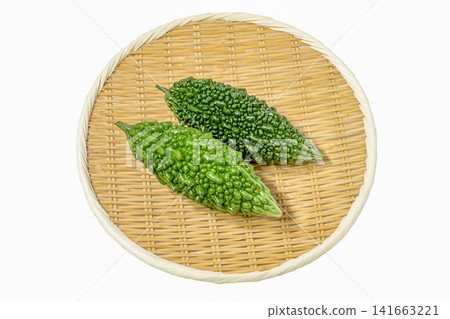 Bitter melon in a colander Bitter melon in a colander 141663221