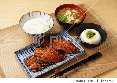 Dried saury marinated in mirin for breakfast Dried saury marinated in mirin for breakfast 141663790