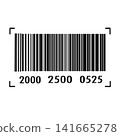 Standard black barcode scan code product symbol element for retail store supermarket logistics shipping packaging sticker label visual graphic clipart artwork design icon element 141665278