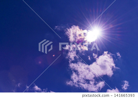 The structure of sunbeams piercing the deep blue The structure of sunbeams piercing the deep blue 141665393