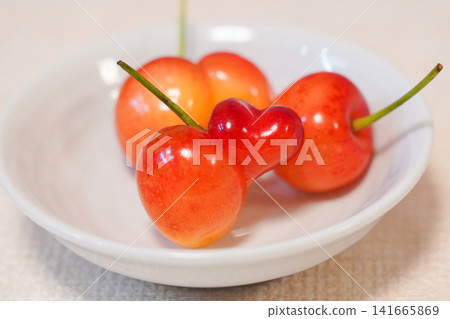 A rare heart-shaped cherry 141665869