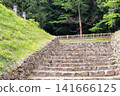 [Hachioji Castle Ruins] Stairs at the main gate of the castle 141666125