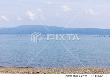Summer scenery of the sea in Sado, Mano Bay Summer scenery of the sea in Sado, Mano Bay 141666492